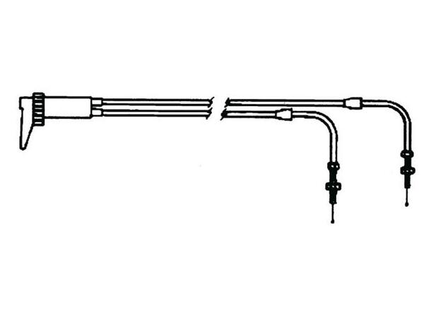 Chokewire Dobbel Universal 620mm For Mikuni dobbeltforgasser 0687-007 